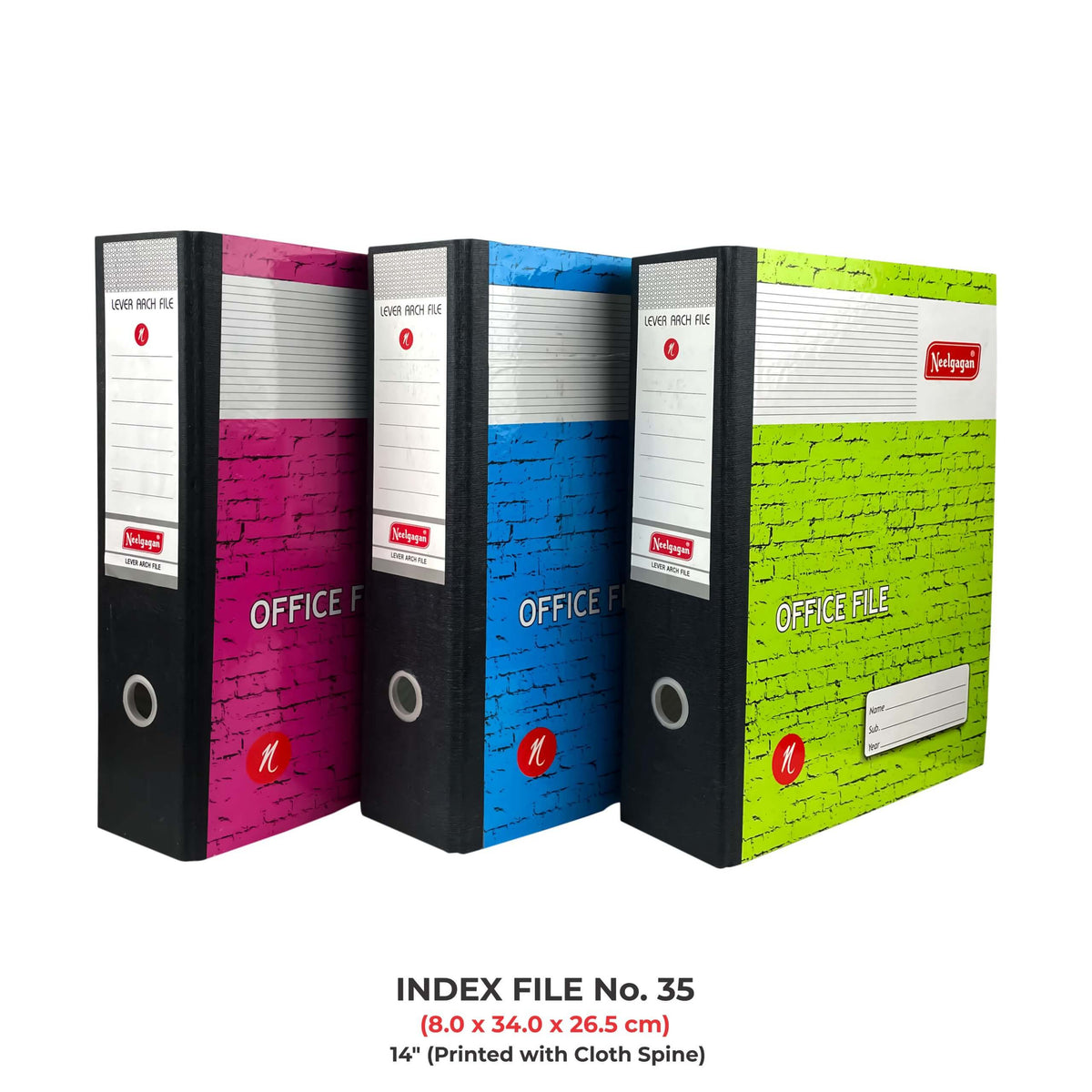 Index File (Printed with Cloth Spine) (Lever Arch - Box File) No.35 (14 inch)