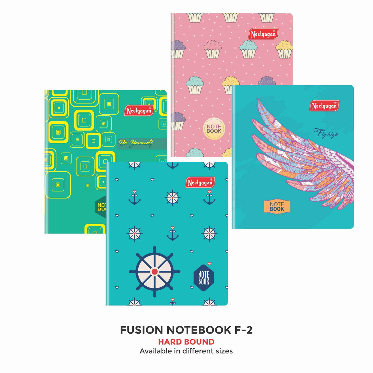Fusion Notebook, 200 Pages, F-2, (9.5cm X 12.5cm)  Hard Bound