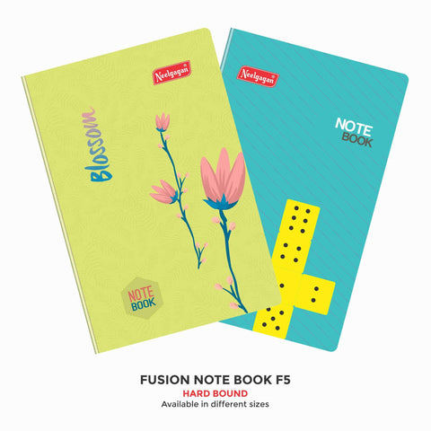 Fusion Notebook, 200 Pages, F-5, (14.2cm X 22.2cm)  Hard Bound