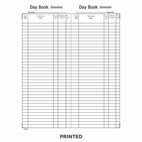 Day Book, Canvas Binding (13.0cm x 34.0cm)