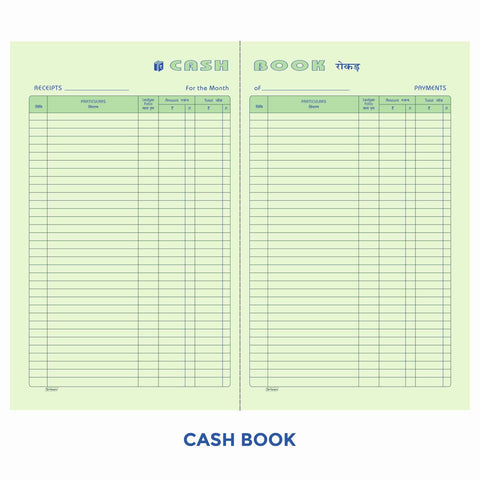 Account Books, Cash/ Ledger Etc., Canvas Binding, Register Size (21.0cm x 33.5cm) "17x27"