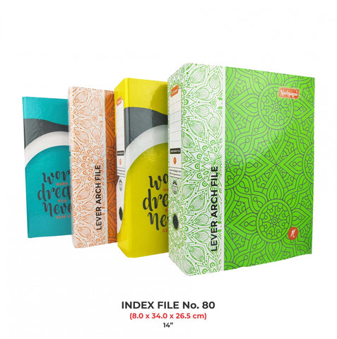 Index File (Printed) (Lever Arch - Box File) No.80 (14 inch)