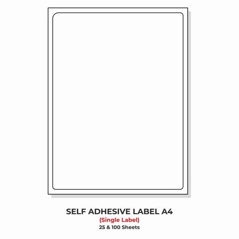 A4 (ST1) Shipping Label (199mm x 289mm x 1) (Self Adhesive Label for Inkjet/Copier/Laser Printer)