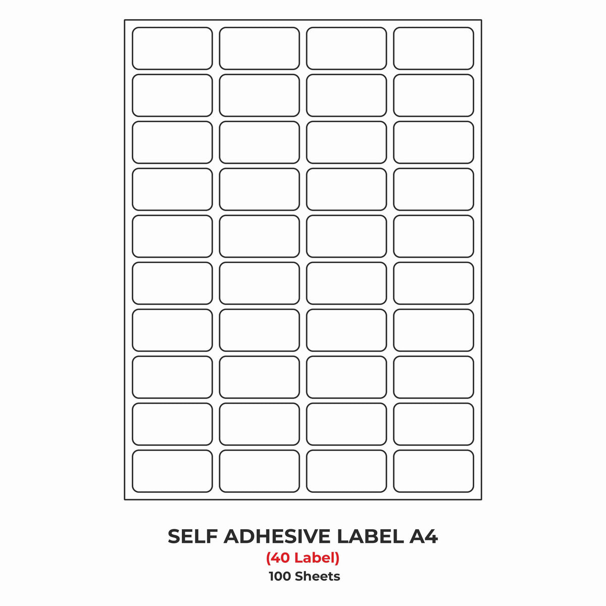 A4 (ST40) Address Label (20mm x 71mm x 40) (Self Adhesive Label for Inkjet/Copier/Laser Printer)