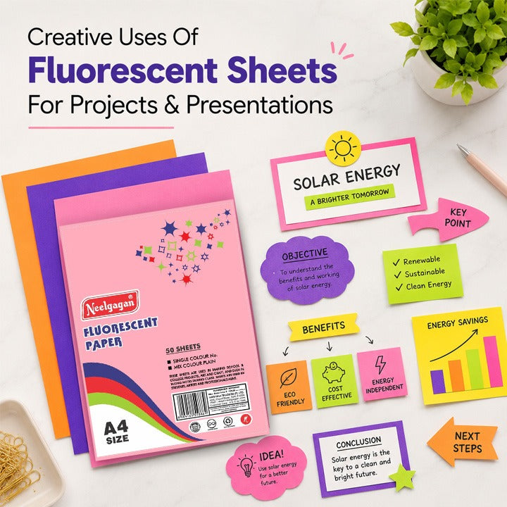 Creative Uses of Fluorescent Sheets for Projects & Presentations