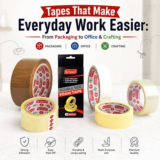 Tapes That Make Everyday Work Easier: From Packaging to Office & Crafting