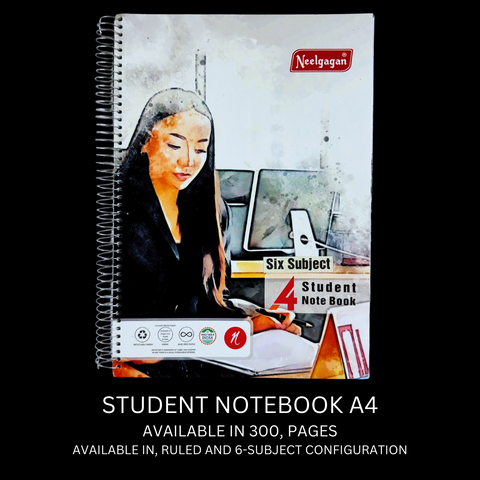 Student Notebook A4 - Spiral Bound (21cm X 29.7cm)