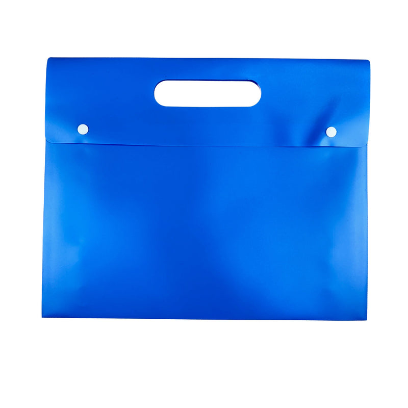 MCB-400-H - My Clear Bag - Double Button with Handle Single Pocket (Pack of 8) - Size : 35.7cm X 31.6cm