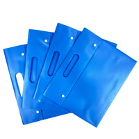 MCB-400-H - My Clear Bag - Double Button with Handle Single Pocket (Pack of 8) - Size : 35.7cm X 31.6cm