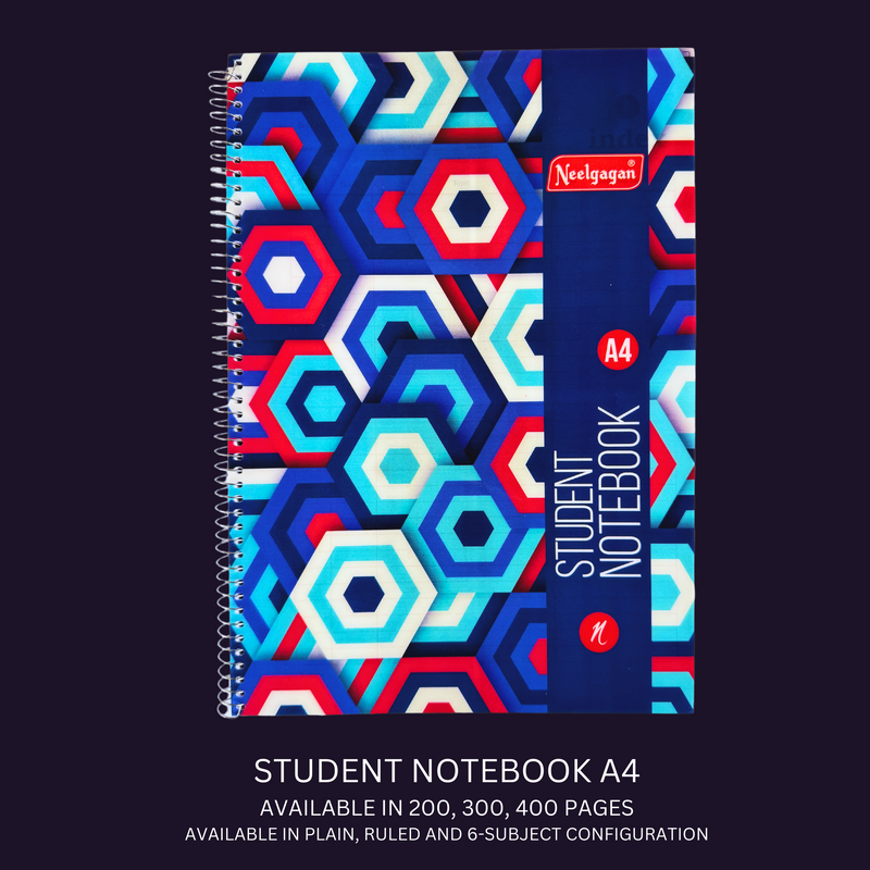 Student Notebook A4 - Spiral Bound (21cm X 29.7cm)