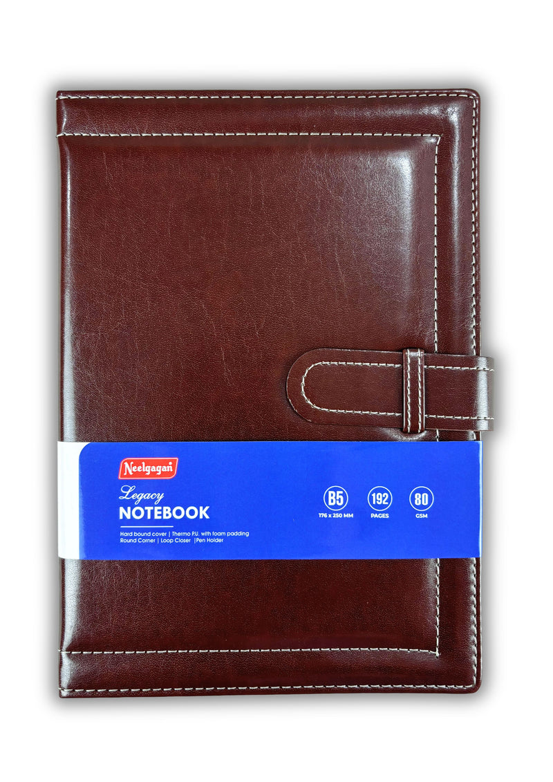 Legacy Notebook – B5 Round Corner With Foam Padding 192 Page.