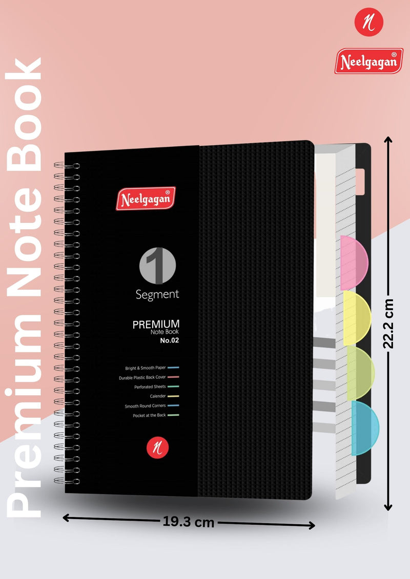 Premium Notebook No.02, Five Subject,  300 Pages, (19.2cm x 22.2cm)