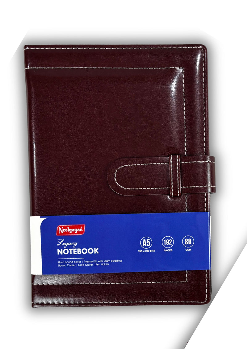 Legacy Notebook – A5 Round Corner With Foam Padding 192 Page.