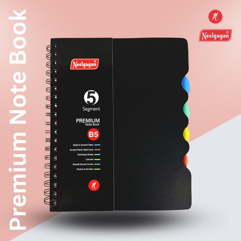 Premium Notebook B5, Five Subject, 300 Pages, (18.5cm x 25.0cm)