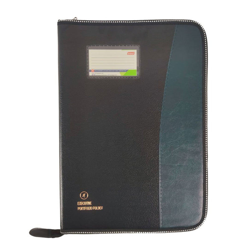 CB - 830 (Chain bag) Executive Portfolio Folder - with 10,20,30 Or 40 Pockets  B4 (Leaves) - (Size : 38cm x 26.5cm)