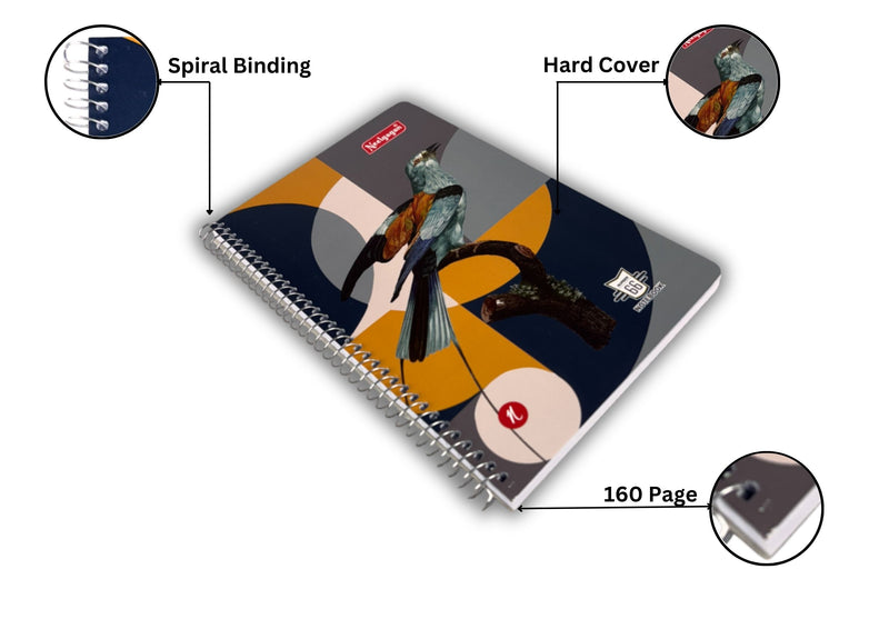 Spiral Notebook No. 66 - 80 & 160 Pages (14.5cm x 22.5cm)