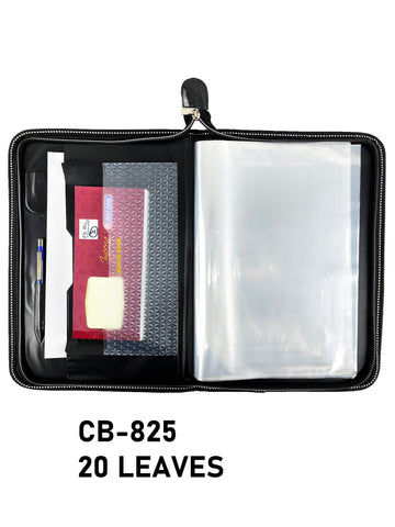 CB - 825 (Chain bag) Executive Portfolio Folder - with 20 Pockets (Leaves) - (Size : 38cm x 26.5cm)