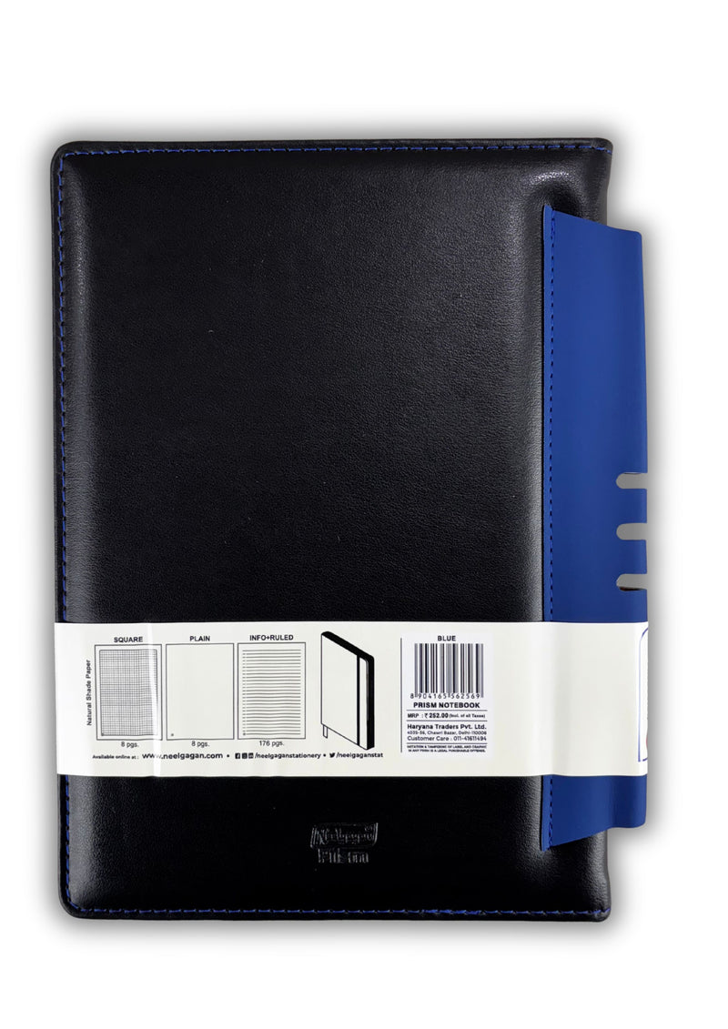Prism Notebook – B5 Leatherite Material Round Corner with Pen Holder , 192 Pages