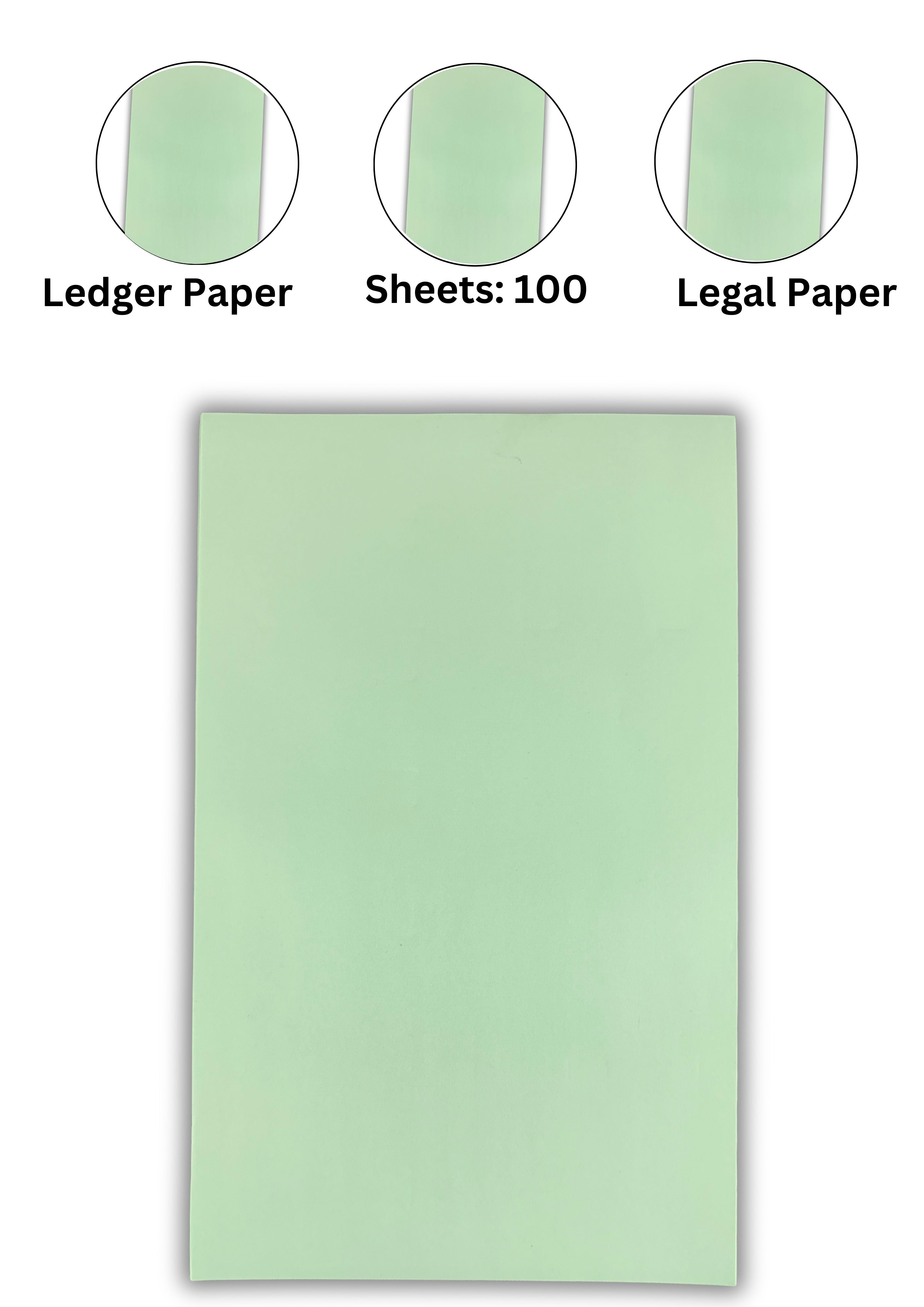 Legal Paper, 100 Sheets, 80 GSM, 22cm x 36cm (Ledger Paper) (Azure Lai