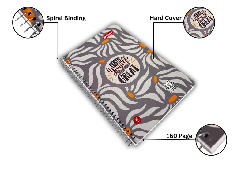 Spiral Notebook No. 66 - 80 & 160 Pages (14.5cm x 22.5cm)
