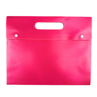 MCB-400-H - My Clear Bag - Double Button with Handle Single Pocket (Pack of 8) - Size : 35.7cm X 31.6cm