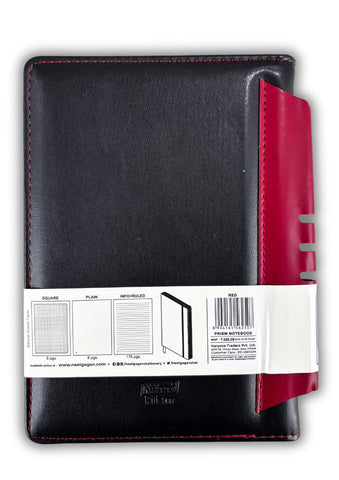 Prism Notebook – A5 Leatherite Material Round Corner with Pen Holder , 200 Pages