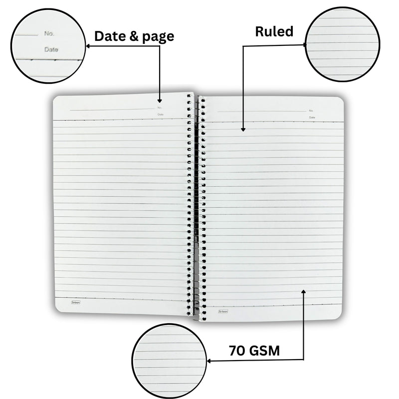 Spiral Notebook No. 66 - 80 & 160 Pages (14.5cm x 22.5cm)