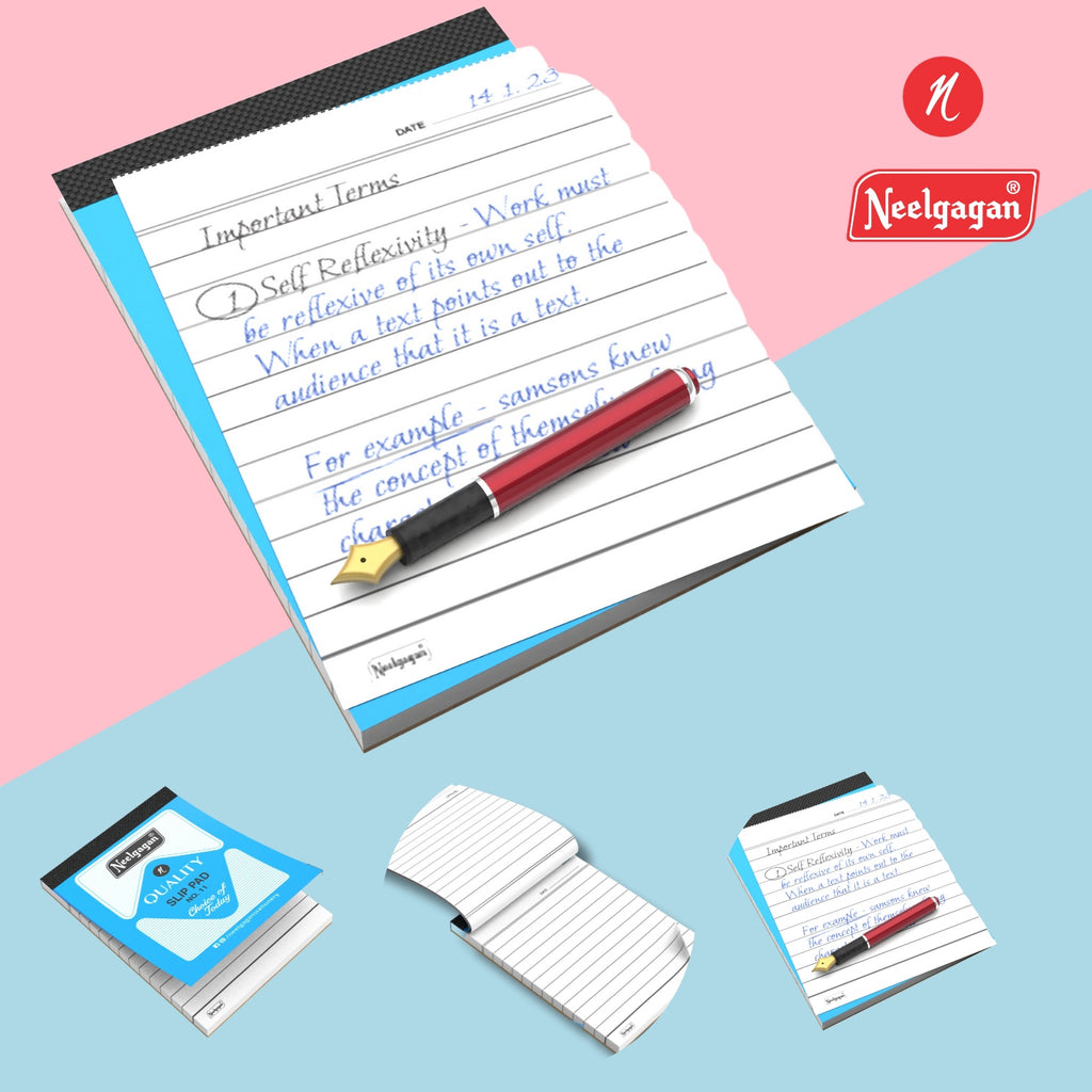 Slip Pad Notepad Slip Pad No. 11, Ruled & Plain (9.0 cm x 12.5 cm) – Neelgagan