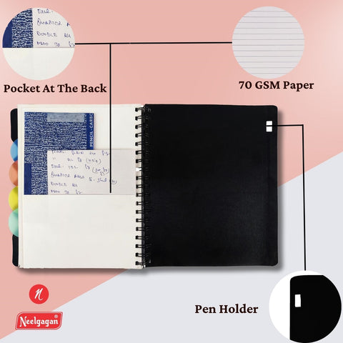 Premium Notebook B5, Five Subject, 300 Pages, (18.5cm x 25.0cm)