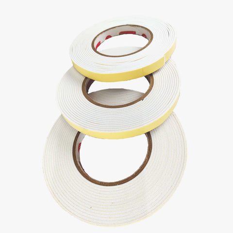 5 Metre - Double Sided Foam Tape 1/2" (12mm), 3/4" (18mm) & 1" (24mm)