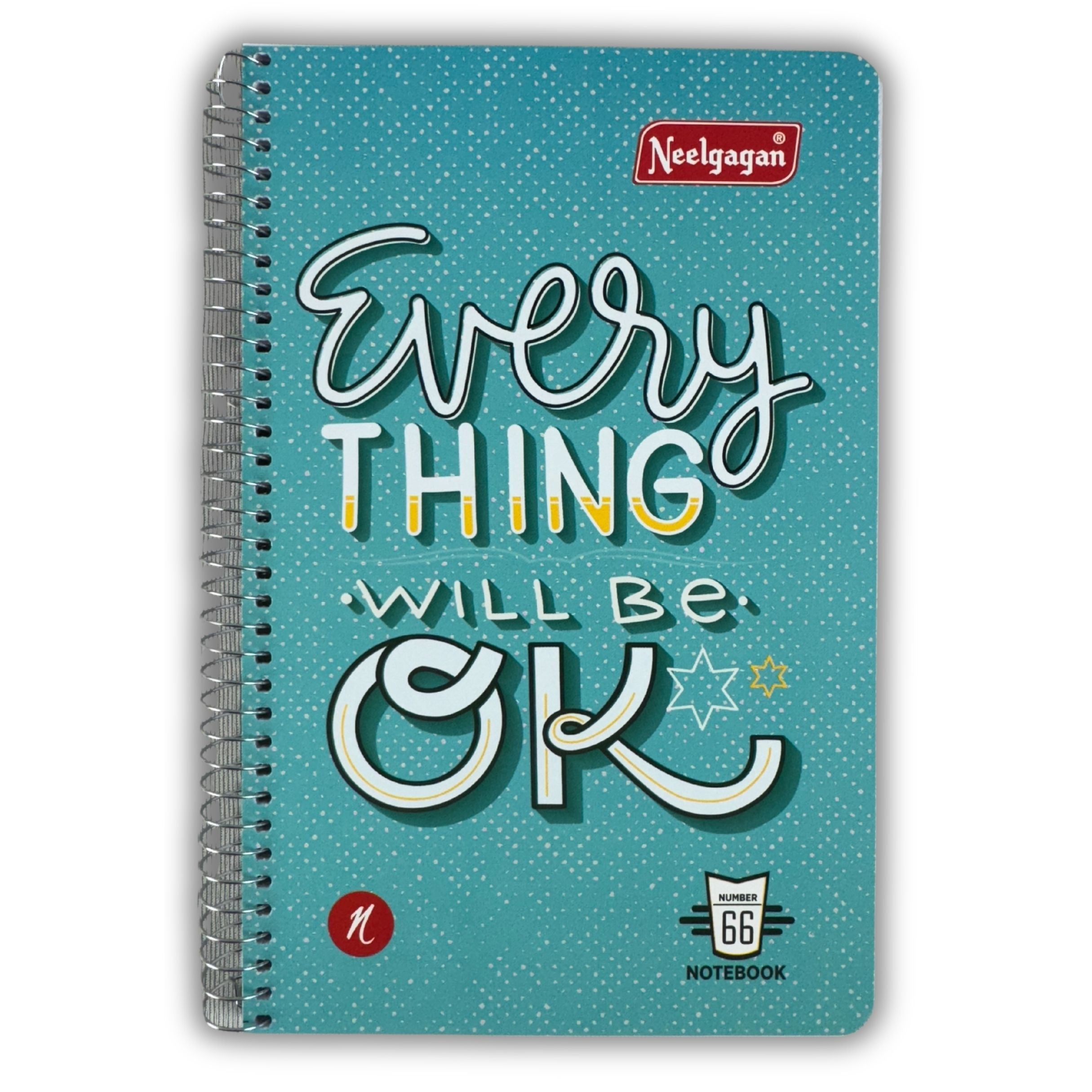 Spiral Notebook No. 66 - 80 & 160 Pages (14.5cm x 22.5cm) – Neelgagan