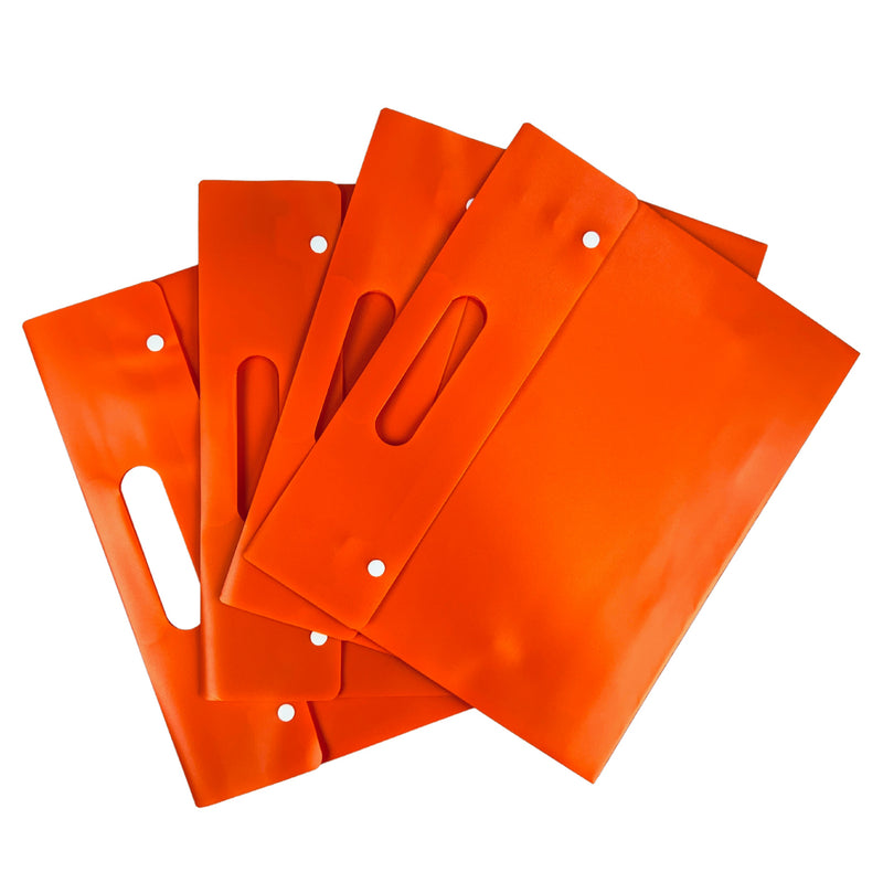 MCB-400-H - My Clear Bag - Double Button with Handle Single Pocket (Pack of 8) - Size : 35.7cm X 31.6cm