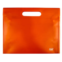 MCB-400-H - My Clear Bag - Double Button with Handle Single Pocket (Pack of 8) - Size : 35.7cm X 31.6cm