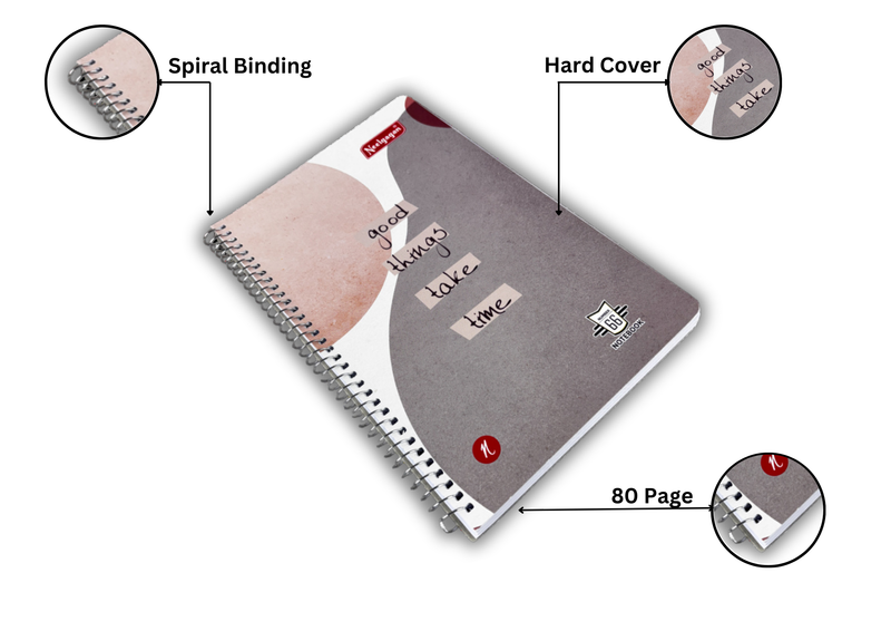 Spiral Notebook No. 66 - 80 & 160 Pages (14.5cm x 22.5cm)