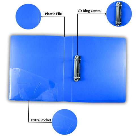 No. 218 - Ring Binder (2 D-Ring 25mm) (Plastic Cover - A4 size)