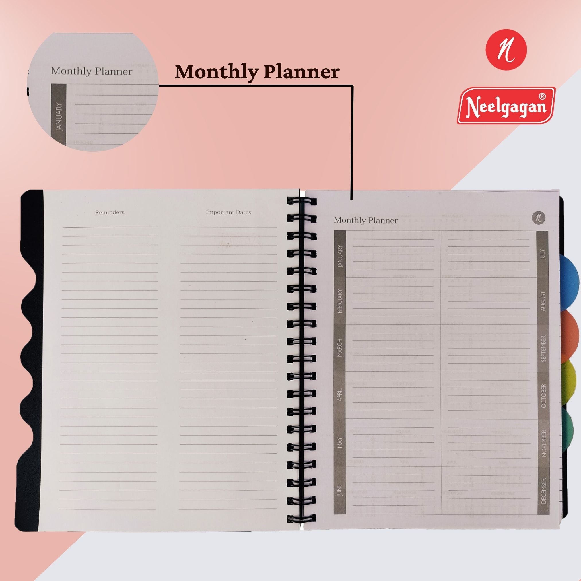 Premium Notebook No.00, Five Subject,  300 Pages, (11.0cm x 14.2cm)