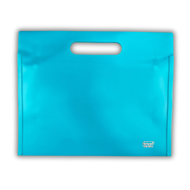 MCB-400-H - My Clear Bag - Double Button with Handle Single Pocket (Pack of 8) - Size : 35.7cm X 31.6cm