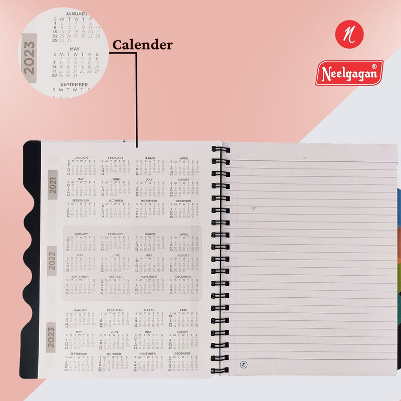 Premium Notebook No.00, Five Subject,  300 Pages, (11.0cm x 14.2cm)