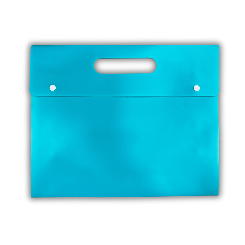 MCB-400-H - My Clear Bag - Double Button with Handle Single Pocket (Pack of 8) - Size : 35.7cm X 31.6cm
