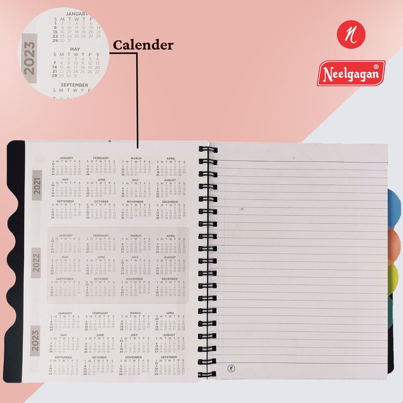 Premium Notebook No.02, Five Subject,  300 Pages, (19.2cm x 22.2cm)