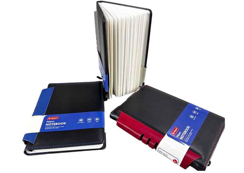 Prism Notebook – A5 Leatherite Material Round Corner with Pen Holder , 192 Pages
