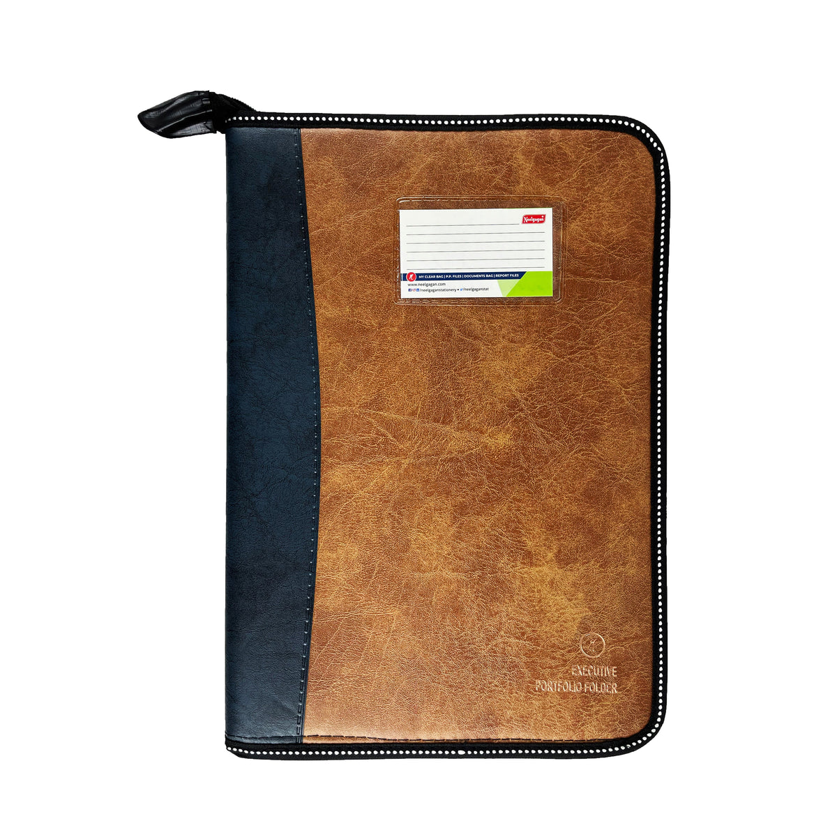 CB - 850 (Dual tone Chain bag) Executive Portfolio Folder - with 20 Pockets (Leaves) - (Size : 38cm x 26.5cm)