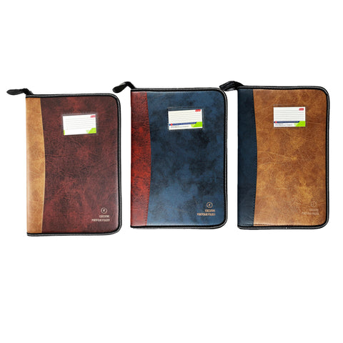 CB - 850 (Dual tone Chain bag) Executive Portfolio Folder - with 20 Pockets (Leaves) - (Size : 38cm x 26.5cm)