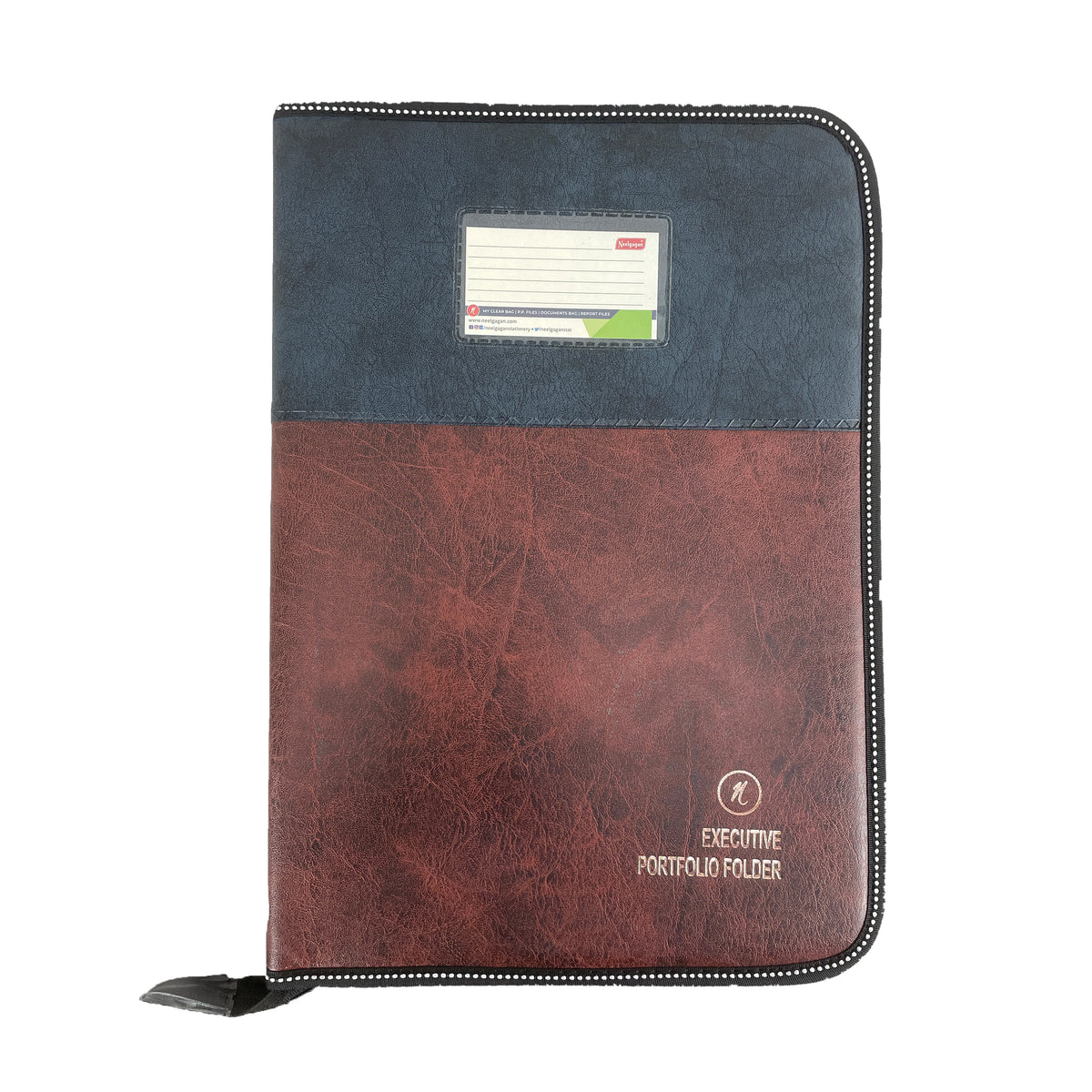 CB - 860 (Chain bag) Executive Portfolio Folder - with 20 Pockets (Leaves) - (Size : 38cm x 26.5cm)