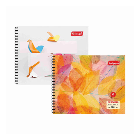 Crafty Drawing Book CS 01 (26.5cm X 21.5cm) Spiral Bound (Suitable for Drawing & Sketching)