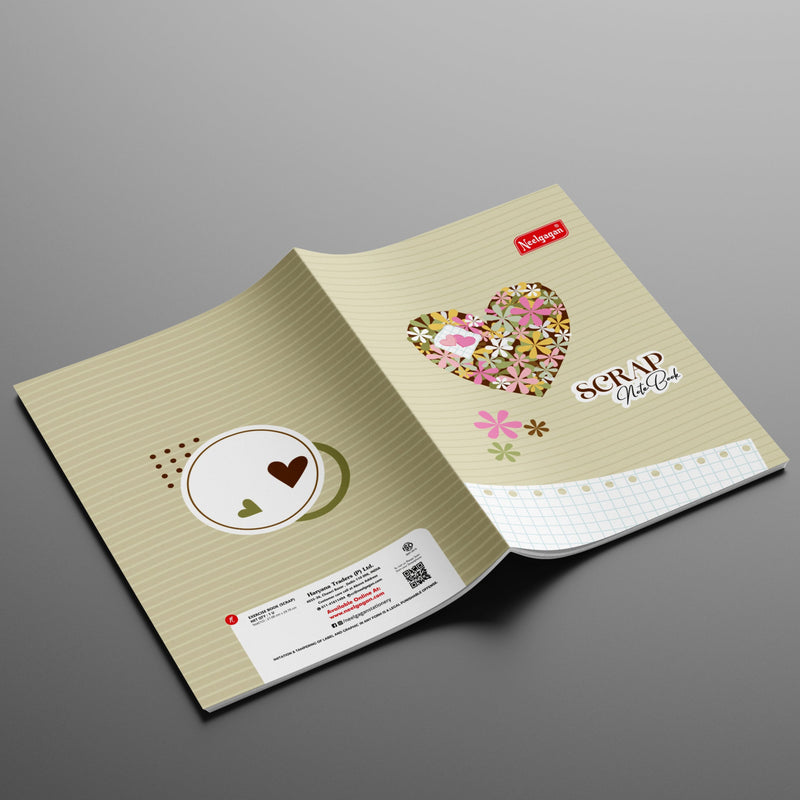 Scrap Notebook A4 Coloured Pages (21cm X 29.7cm) Softcover