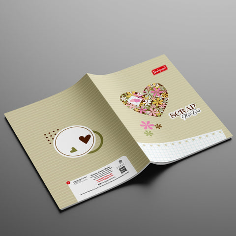 Scrap Notebook A4 Coloured Pages (21cm X 29.7cm) Softcover