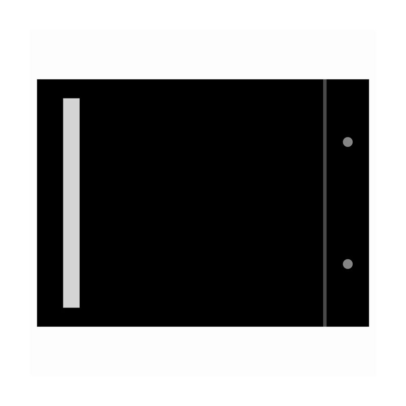 Drawing File No.44, (23cm X 28cm), (Thread File) Black Cover with Elastic Band (Landscape)