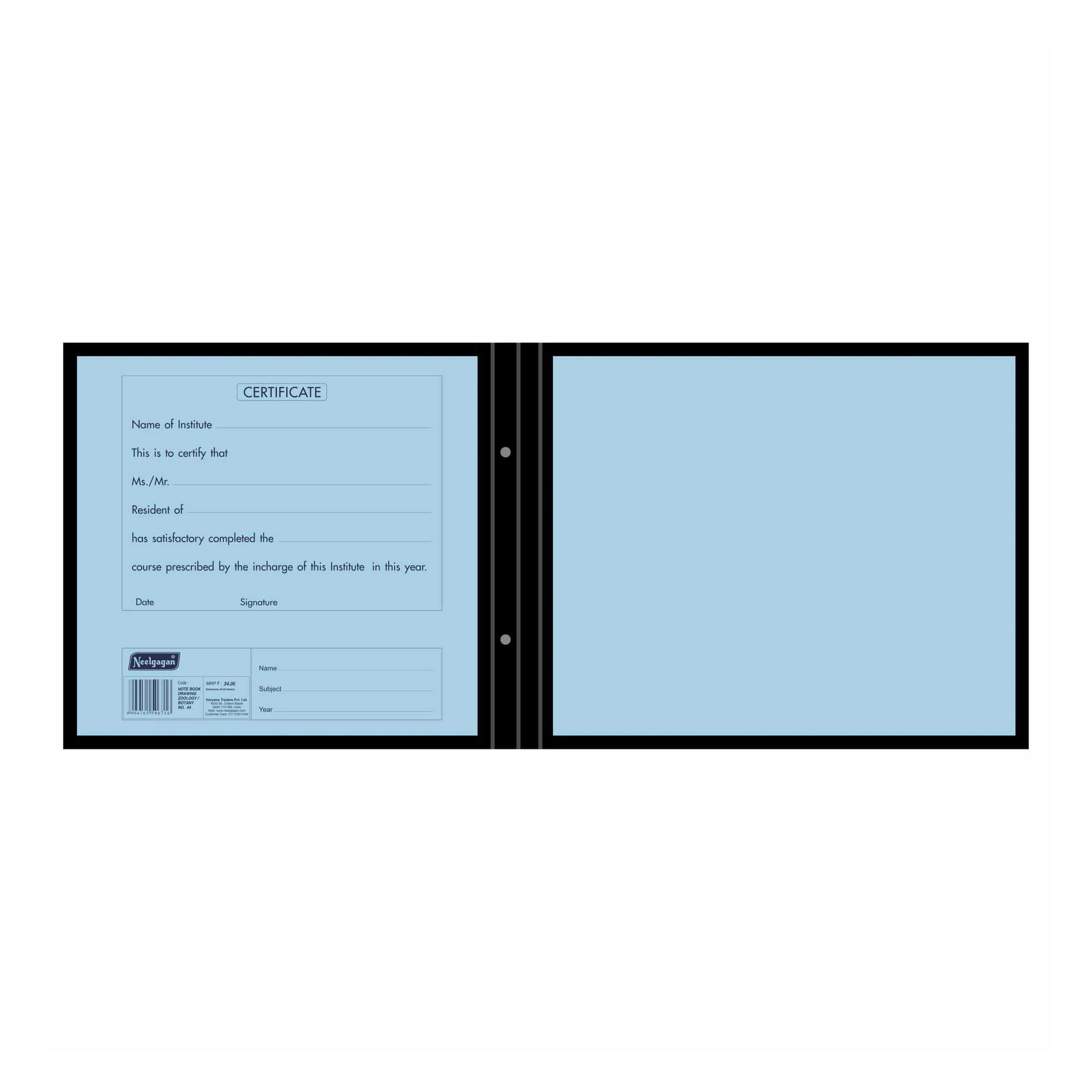Drawing File No.44, (23cm X 28cm), (Thread File) Black Cover with Elas ...