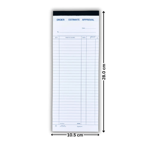 Estimate Pad, 80 Sheets, (No.1 & No. 2)